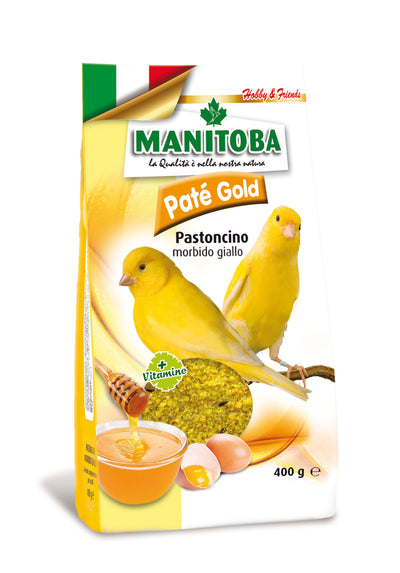 Manitoba Paté Gold – jajčana hrana za kanarince i egzotične ptice, 400 g