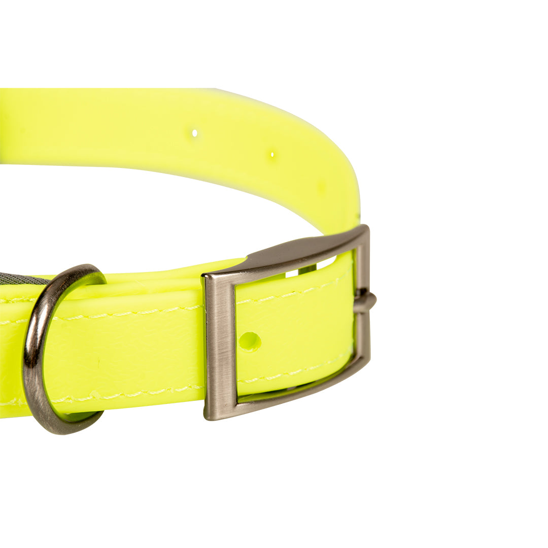 Duvoplus Explor South PVC ogrlica za pse – neonsko žuta, 35–55 cm / 20 mm