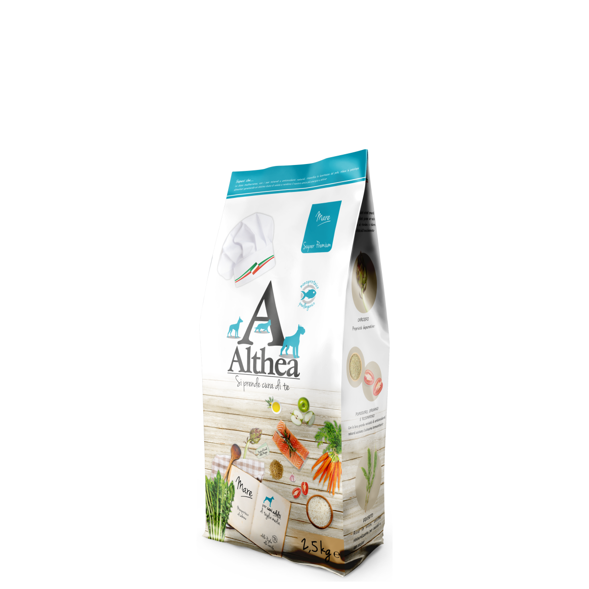 Althea Mare monoproteinska suha hrana za odrasle pse srednjih pasmina – losos 2,5 kg