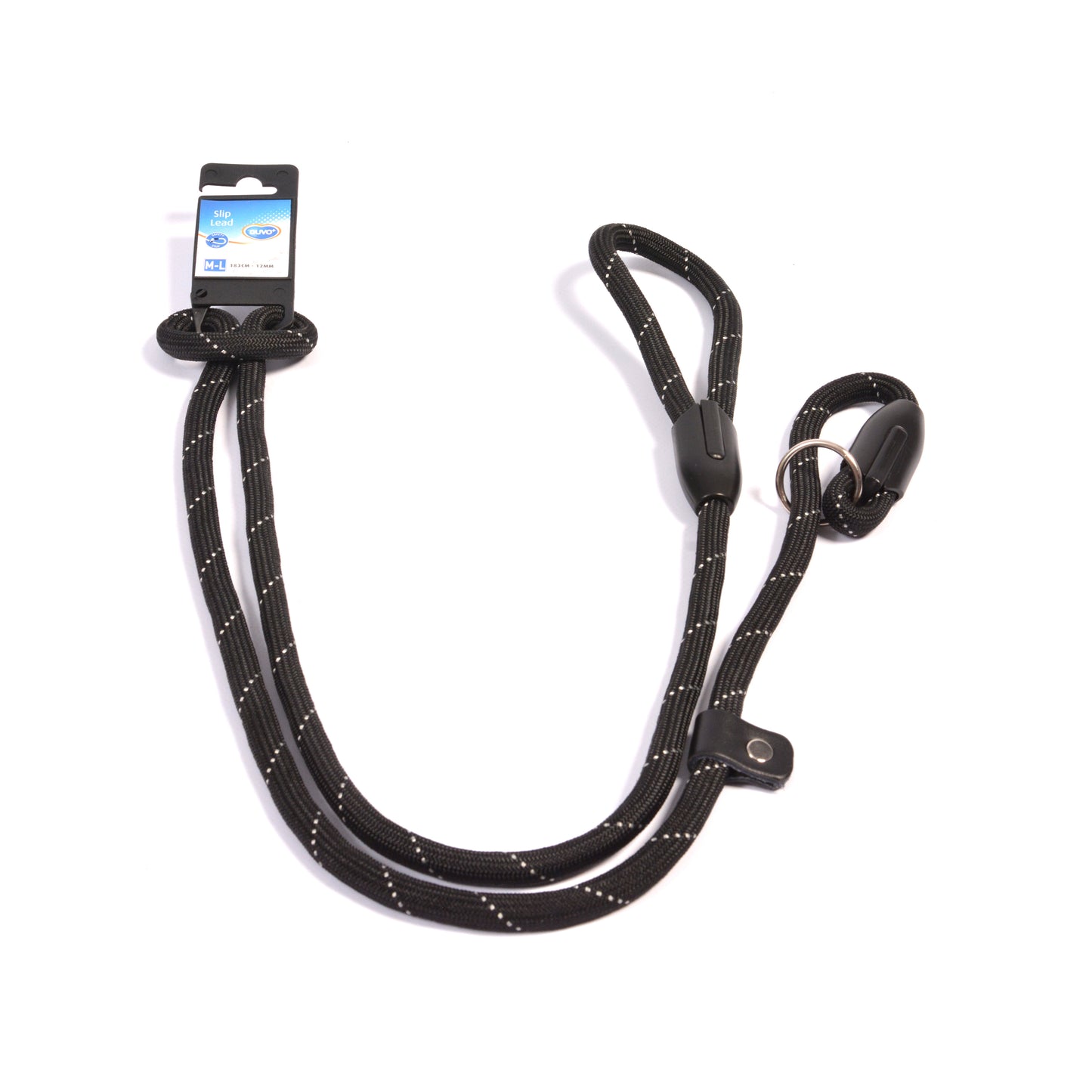Duvoplus Dressage slip povodac za pse – crni, M/L 183 cm / 12 mm