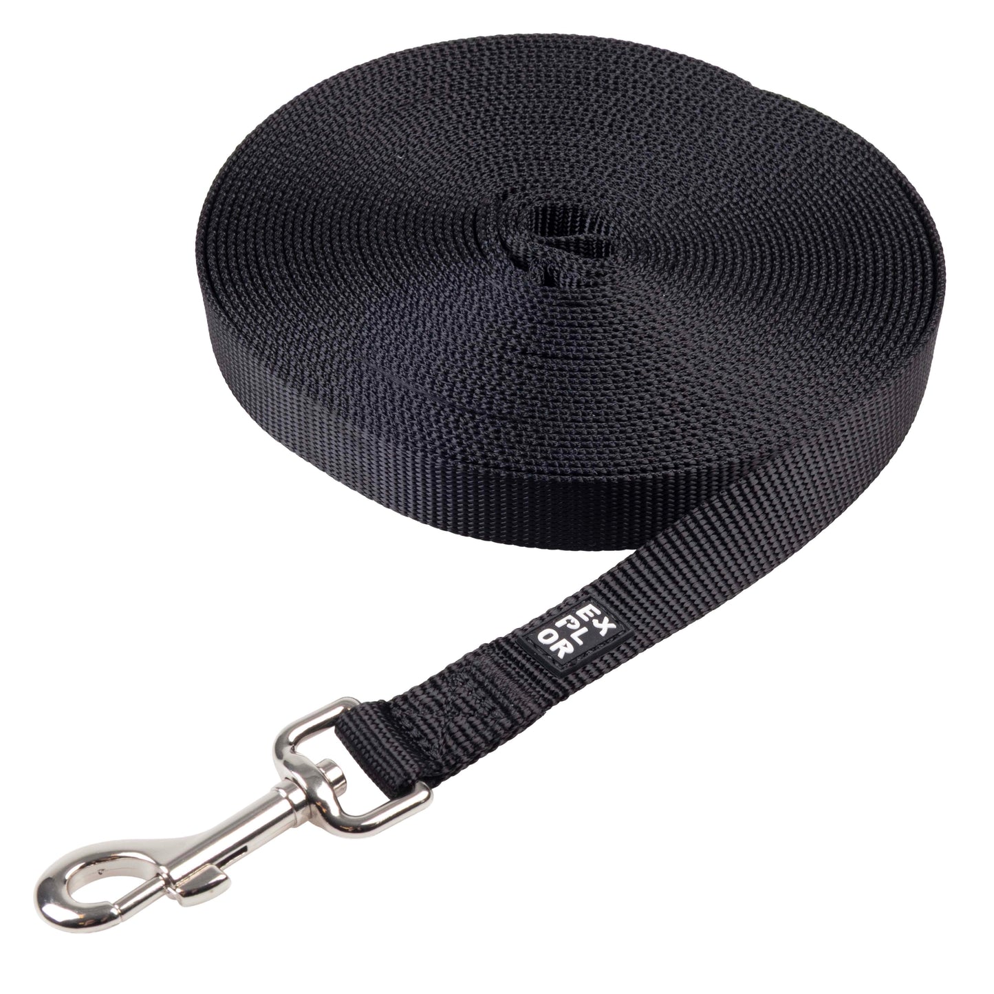 Duvoplus Classic dugi trening povodac za pse – crni, 10 m / 20 mm