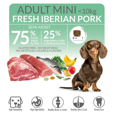 Arquivet Fresh Mini poluvlažna hrana za odrasle pse – iberijska svinjetina i riba 2,5 kg