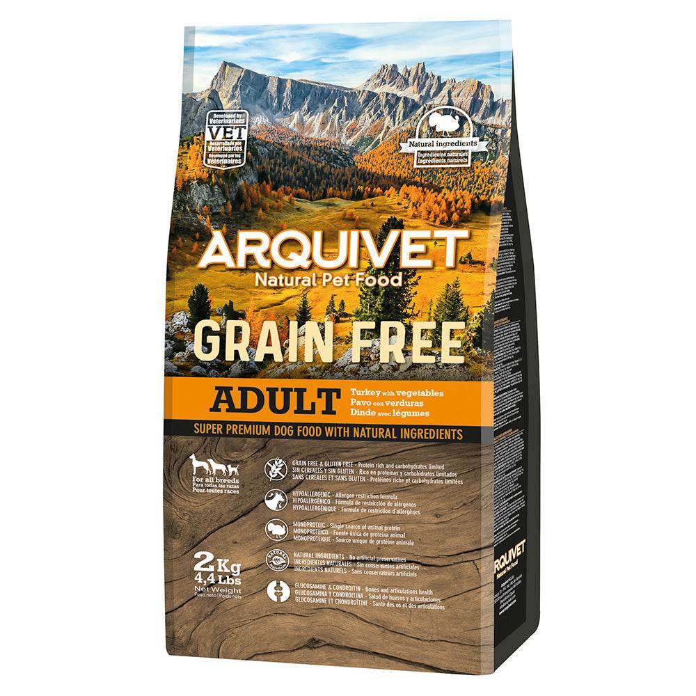 Arquivet Grain Free suha hrana za odrasle pse – puretina i povrće
