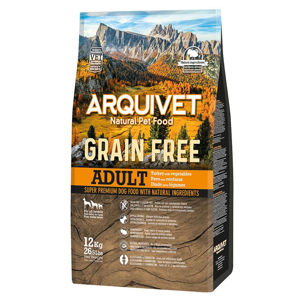 Arquivet Grain Free suha hrana za odrasle pse – puretina i povrće