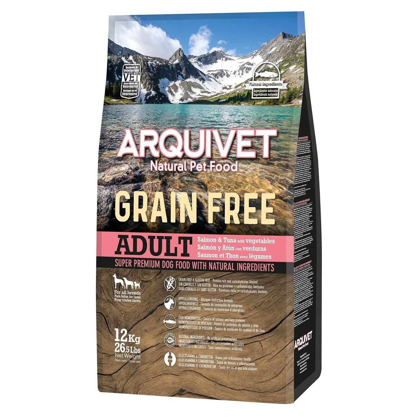 Arquivet Grain Free suha hrana za odrasle pse – losos, tuna i povrće