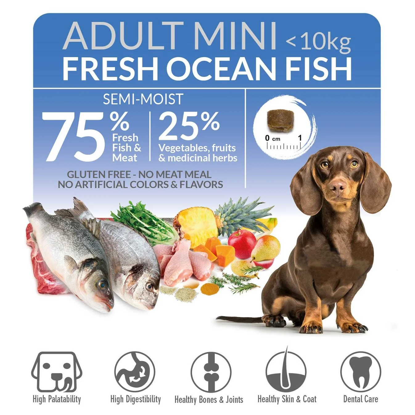 Arquivet Fresh Mini poluvlažna hrana za odrasle pse – morska riba i piletina 2,5 kg