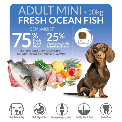 Arquivet Fresh Mini poluvlažna hrana za odrasle pse – morska riba i piletina 2,5 kg