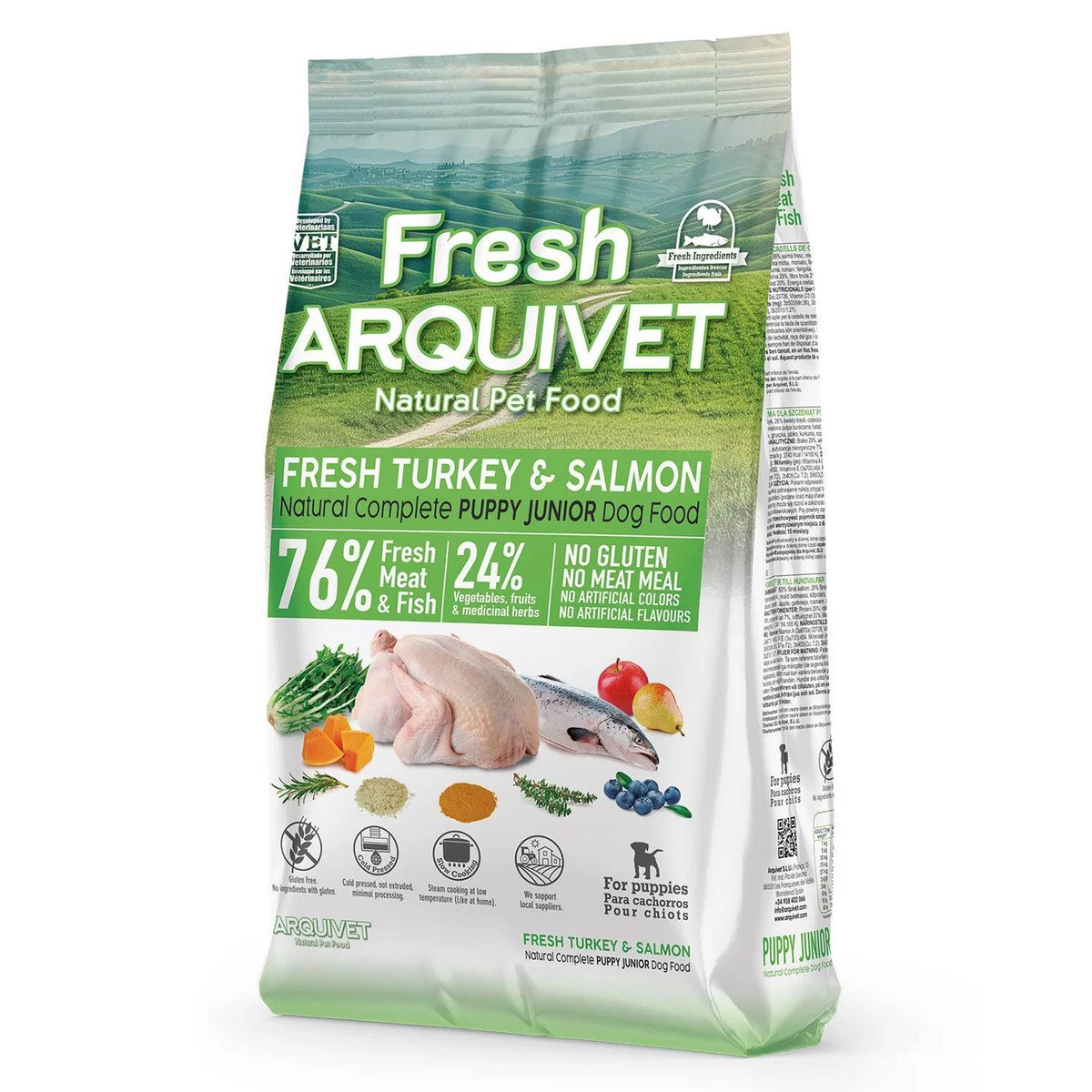 Arquivet Fresh poluvlažna hrana za štence – puretina i losos