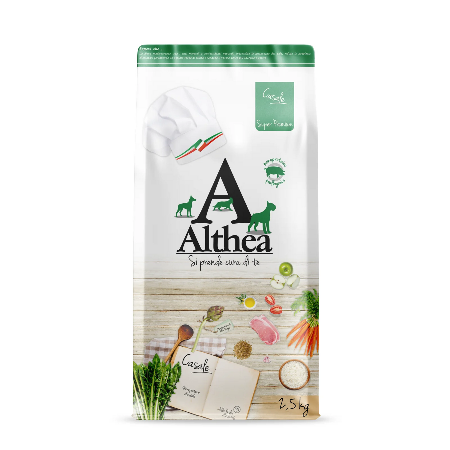 Althea Casale monoproteinska suha hrana za odrasle pse srednjih pasmina – svinjetina 2,5 kg