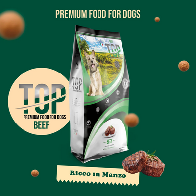 TOP Beef suha hrana za odrasle pse – govedina 3 kg
