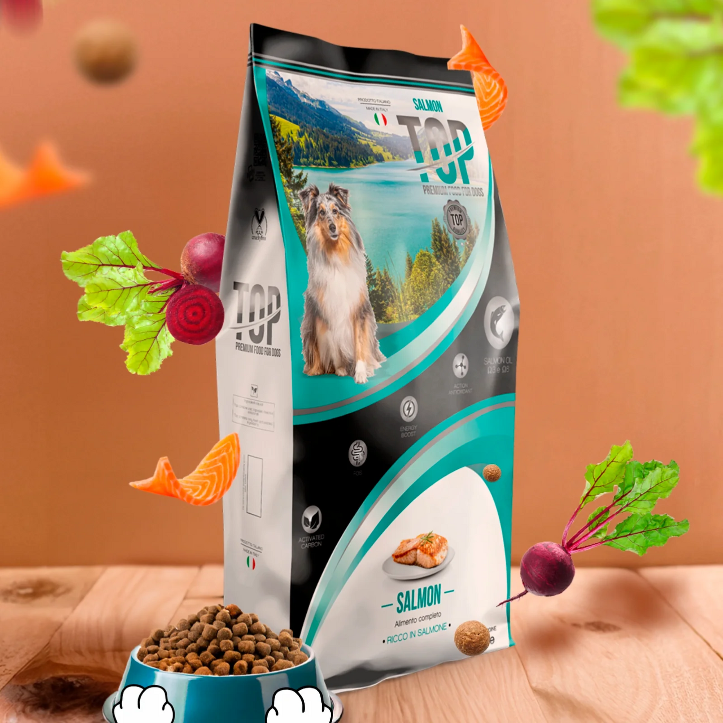 TOP Salmon suha hrana za odrasle pse – losos 3 kg